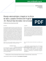 Manejo Estomatológico Integral en La Clínica de Labio y Paladar Hendidos Del Hospital General Dr. Manuel Gea González de La Ciudad de México