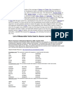 List of Measurable Verbs Used To Assess Learning Outcomes