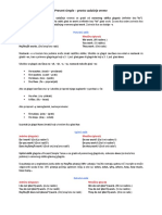 Present Simple - Prosto Sadašnje Vreme: Jednina (Singular) Množina (Plural)