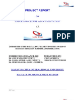 Project Report On Export Documentation and Procedure 2