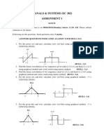 Signals & Systems (Ec 202) Assignment 1: S4 Ece