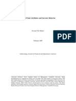 Mutual Fund Attributes and Investor Behavior: Nicolas P.B. Bollen