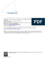 Brian Becker and Barry Gerhart - The Impact of Human Resource Management On Organizational Per PDF