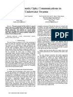 Hybrid Acoustic/Optic Communications in Underwater Swarms