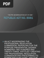 The PRC Modernazation Act of 2000