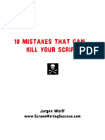 10 Mistakes A Screenwriter Makes