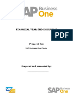 SAP Business One Finanacial Year End Document