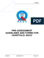 Pre-Assessment Guidelines and Forms For Hospitals/ Shco: Nabh-Pa