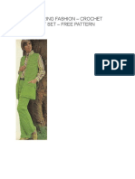 Vintage Spring Fashion - Crochet Eyelet Pant Set - Free Pattern