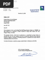 Aramco Stockist Letter