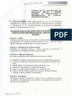 Ley Que Declara de Necesidad Pública e Interés Nacional La Construcción e Implementación Del Hospital Geriátrico Nacional