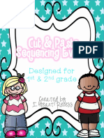 Cut & Paste Sequencing Events: Designed For 1 & 2 Grade