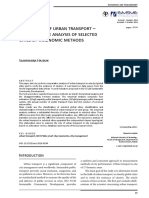 Assessment of Urban Transport - A Comparative Analysis of Selected Cities by Taxonomic Methods