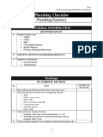 Plumbing Checklist