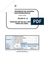 Análisis de Fallas Motores Fuera de Línea.