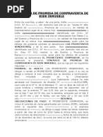 Contrato de Promesa de Compraventa de Bien Inmueble 