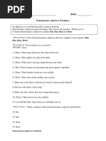 Demonstrative Adjectives 2 PDF