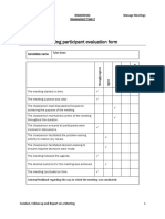 Meeting Evaluation Form BSBADM502