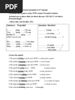 Sentences Propoziții Questions Întrebări: Present Continuous Handout-3 Grade