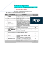 Content Weightage - Public Sector Organization PDF