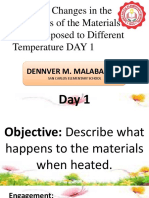 Lesson 11 Solid When Exposed To Diff Temp DAY 1. Den