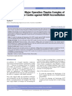 Gap Analysis of Major Operation Theatre Complex of A Tertiary Cancer Centre Against NABH Accreditation Standards