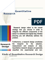 Kinds of Quantitative Research