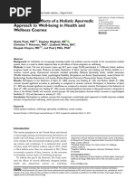 Psychosocial Effects of A Holistic Ayurvedic Approach To Well-Being in Health and Wellness Courses