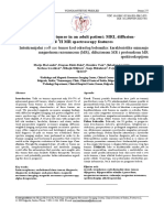 Intracranial Yolk Sac Tumor in An Adult Patient: MRI, Diffusion-Weighted Imaging and H MR Spectroscopy Features