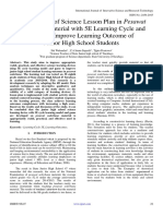 Development of Science Lesson Plan in Pesawat Sederhana Material With 5E Learning Cycle and Game To Improve Learning Outcome of Junior High School Students