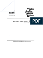 New Trends in Sensitivity Training in Organizations, by Indira J Parikh and S Jeyavelu