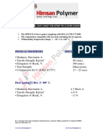 Material Data Sheet For Epdm Tri Clover Gasket: Heat Ageing 72 Hrs. at 100° C