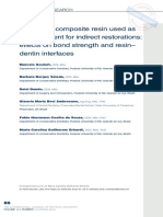 Preheated Composite Resin Used As A Luting Agent For Indirect Restoration Effect On Bond Strength and Resin Dentin Interfaces