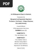 HR Management Report On Starbucks