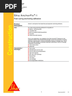 Sika Anchorfix - 1: Fast Curing Anchoring Adhesive