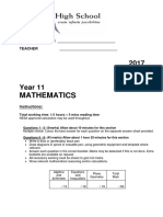 11 Maths Half-Yearly Exam 2017