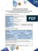 Guía de Actividades y Rúbrica de Evaluación - Post Tarea - Implementar Sistema de Instrumentación y Control, Con Visualización en Pantalla LCD y Control Onoff