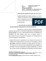 Escrito #04-2019, Sobre Improcedencia de Apelación Por Extemporaneo