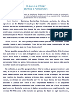 Foucault - O Que É A Crítica Crítica e Aufklärung PDF