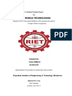 5G Mobile Technologies: A Technical Seminar Report On