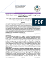 Public Health Quality of Drinking Water Supply in Orangi Town, Karachi, Pakistan