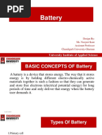 Battery: University Institute of Applied Science