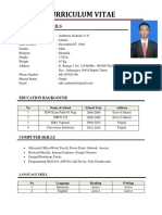 Curriculum Vitae: Personal Details