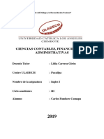 Ciencias Contables, Financieras Y Administrativas: Docente Tutor: Lidia Carrera Girón