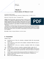 Flow in Porous Media I: A Theoretical Derivation of Darcy's Law