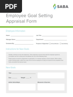 Employee Goal Setting Appraisal Form PDF