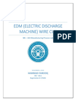 Edm (Electric Discharge Machine) Wire Cut: Hammad Farooq