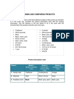 Describing and Comparing Products