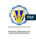 Constitution and By-Laws of The Supreme Student Government