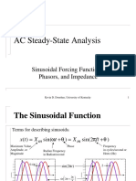 AC Steady-State Analysis: Sinusoidal Forcing Functions, Phasors, and Impedance